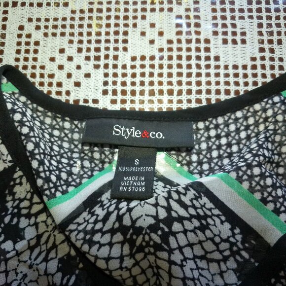 Style & Co., Spaghetti straps with geometric design covering, with crystal beads - Picture 8 of 9